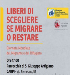 Giornata mondiale del migrante e del rifugiato