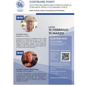 10/02 - 10/03 - Costruire ponti - Quattro incontri per coinvolgere la comunità verso l'economia civile.