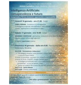 Intelligenza Artificiale: consapevolezza e futuro