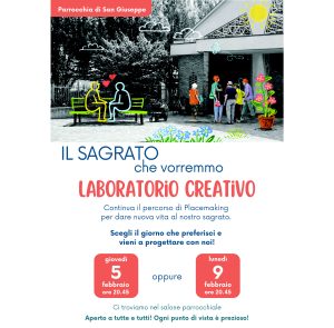 Il sagrato che vorremmo - Laboratorio creativo -    giovedì 5 e lunedì 9 febbraio - ore 20:45