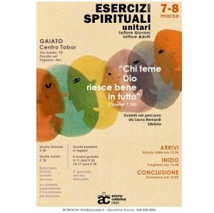 7-8 marzo 2026 - Esercizi Spirituali - "Chi teme Dio riesce bene in tutto"