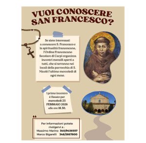 Mercoledì 25 febbraio 2026 -  Vuoi conoscere San Francesco ??