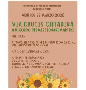 Via Crucis cittadina – venerdì 27 marzo ore20:45