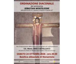 24 OTT 2026 - ore 20:30 Ordinazione Diaconale - Sebastian Monteleone