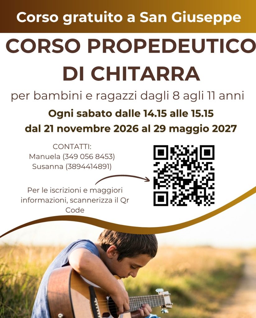 Corso propedeutico di chitarra. Parrocchia di San Giuseppe Artigiano