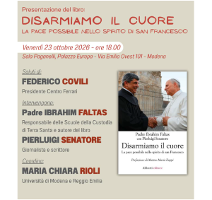 23 ott 2026 - ore 18 - Disarmiamo il cuore.